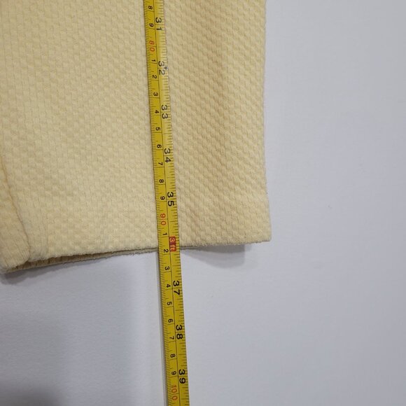 Vintage Midyat Soft Yellow 90s Thermal Texture Y2K Matching Set Short Sleeve - Picture 11 of 14